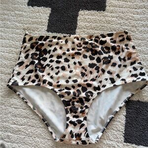 Aerie Leopard Print Bikini Bottoms